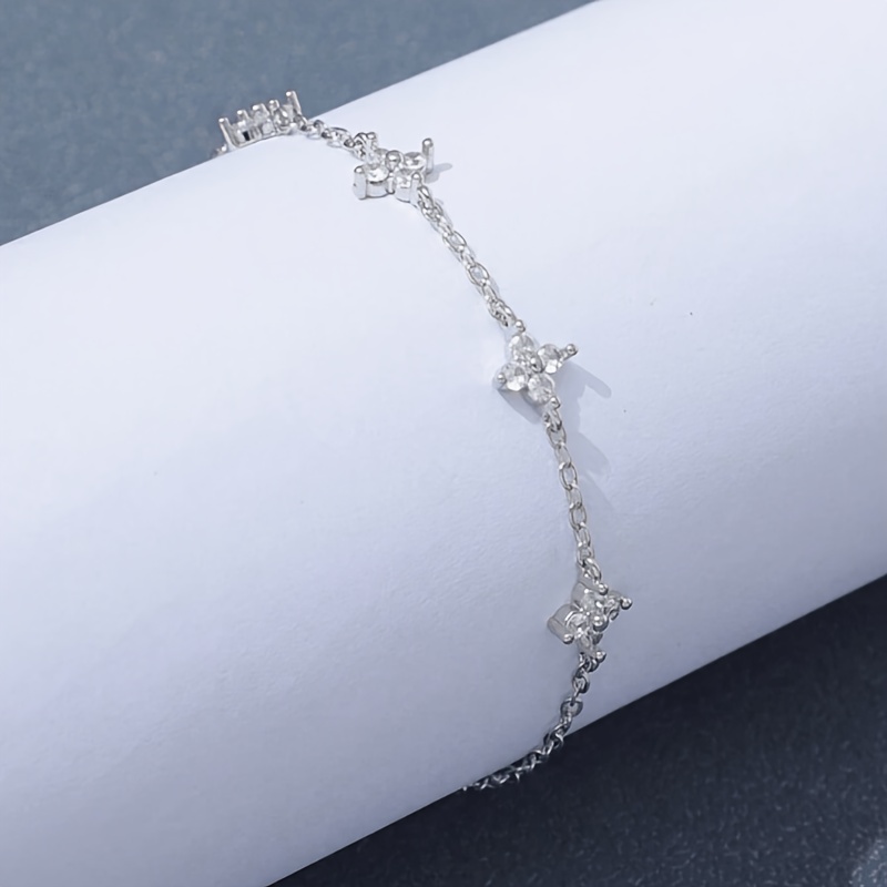 Copper Inlaid Zirconia Star Element Anklet